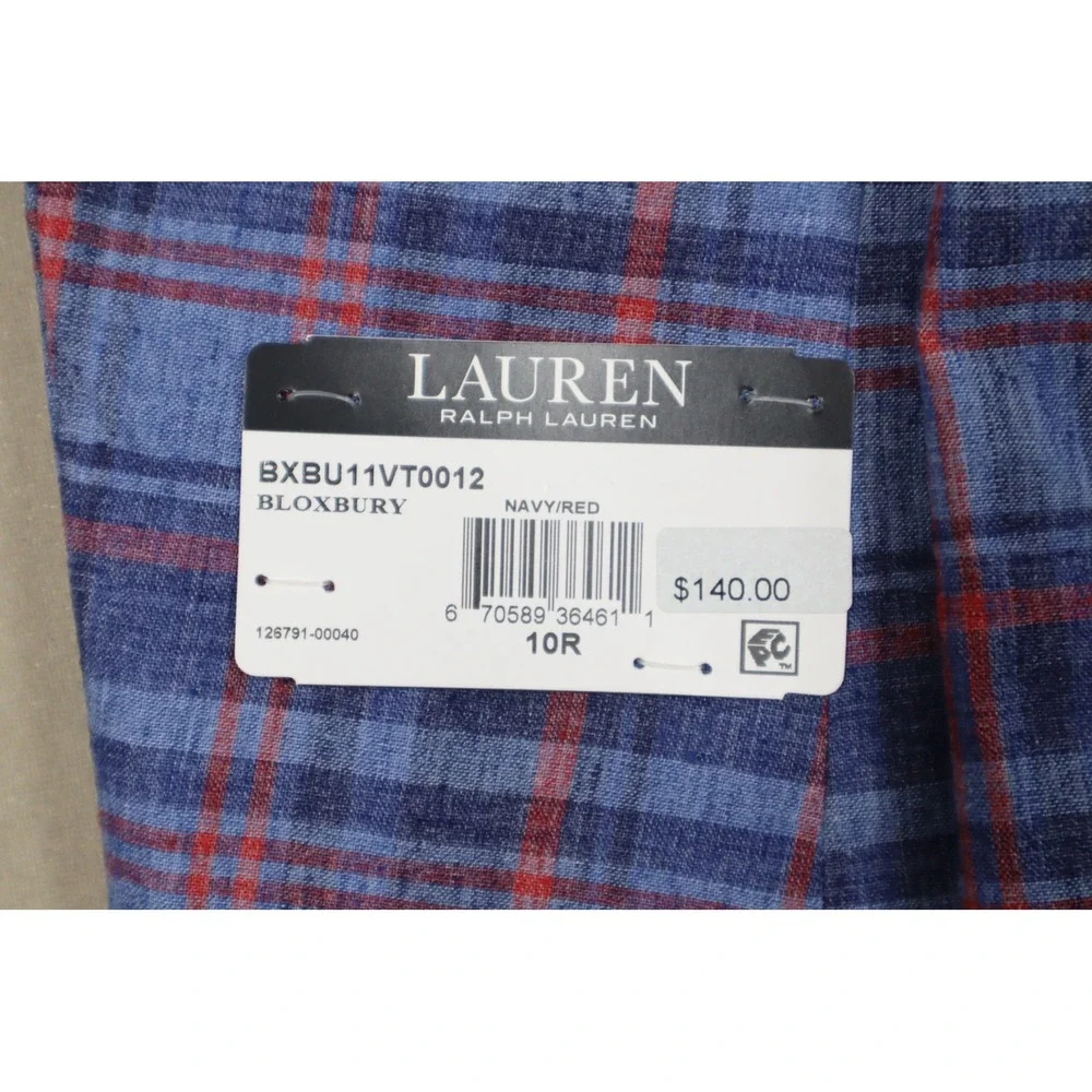 Lauren Ralph Lauren Big Boys Classic Suit Jacket - Navy, Red - Size‎ 10R